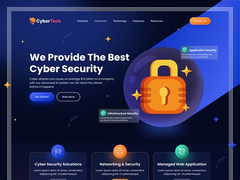 Cyber Security Service Landing Page by Oyolloo on Dribbble