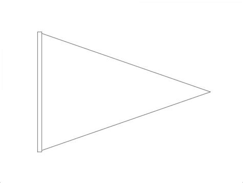 Triangle Pennant Banner Template