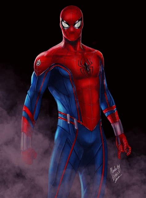 Spiderman mcu suit redesign, Arkin Tyagi on ArtStation at https://www ...