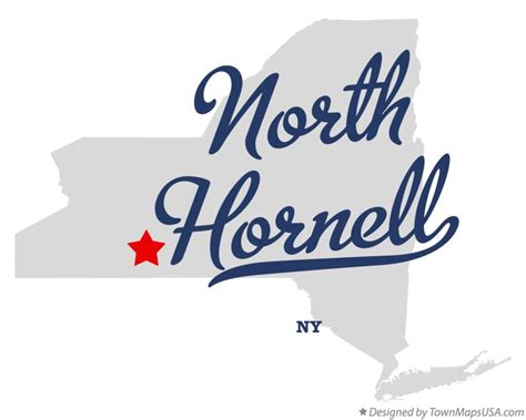 Map of North Hornell, NY, New York