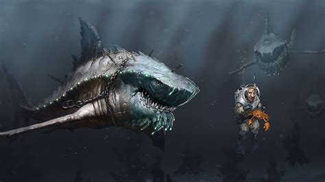 Megalodon Wallpaper, Animals / Illustrations: Megalodon, shark, art | Cool wallpapers for ipad ...