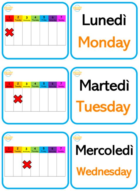 Beginner Italian Flashcards - Days & Months | Made By Teachers