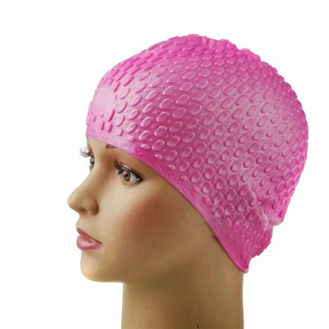 Hot Silicone Waterproof Swimming Cap Deep Pink-in Swimming Caps from Sports & Entertainment on ...