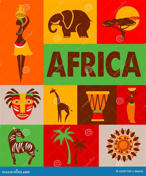 Africa - Poster And Background Stock Vector - Image: 52201750