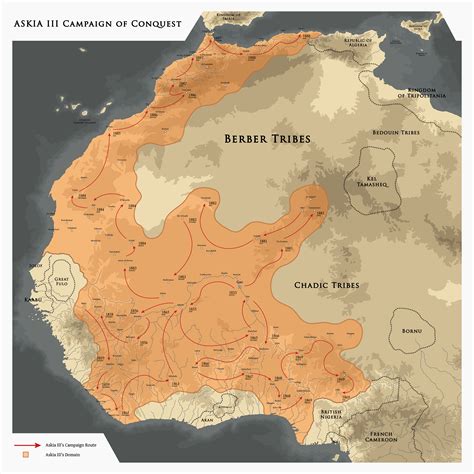 Askia III Campaign of Conquest – the Neo-Songhai Empire : r/imaginarymaps