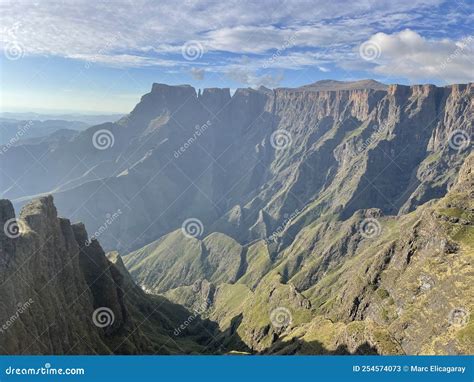 Green Mountains Drakensberg Amphitheatre Tugela Falls Stock Image - Image of landscapes, hike ...