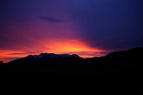 Sunset Silhouette Mountains Wallpapers - Wallpaper Cave
