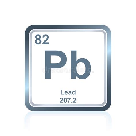 Chemical Element Lead from the Periodic Table Stock Vector - Illustration of numbering, periodic ...