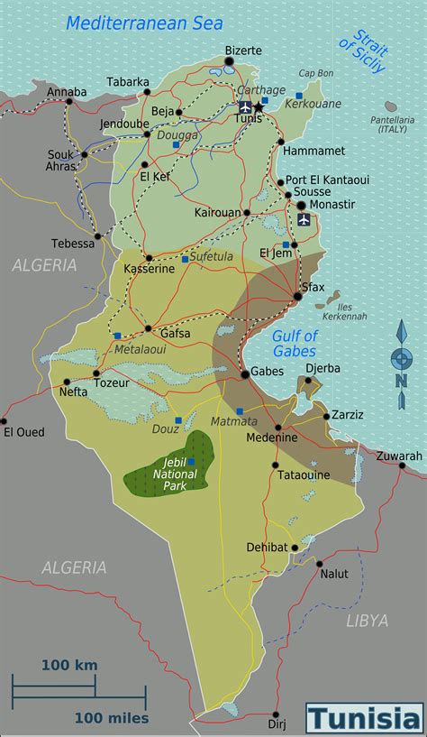 File:Tunisia Regions map.png - Wikimedia Commons