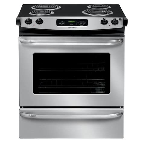 Frigidaire Coil Surface 4-Element Self-cleaning Slide-In Electric Range (Stainless steel ...