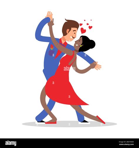 Young couple cartoon illustration Stock Vector Images - Alamy