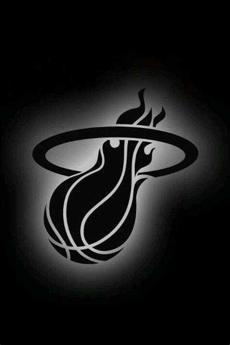 Black and White Miami Heat Logo - LogoDix