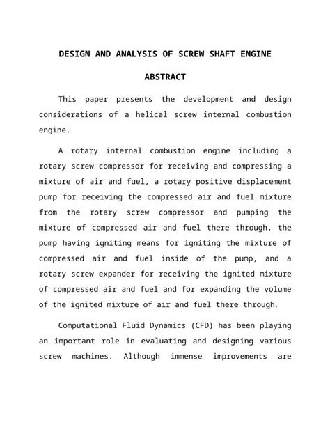 (DOCX) Design and Analysis of Screw Shaft Engine - DOKUMEN.TIPS