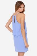 Cute Periwinkle Blue Dress - Tiered Dress - $44.00
