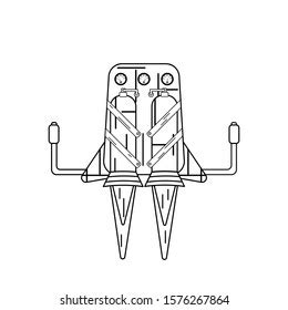 Jetpack Drawn Lineart Style Isolated On Stock Illustration 1576267864 | Shutterstock