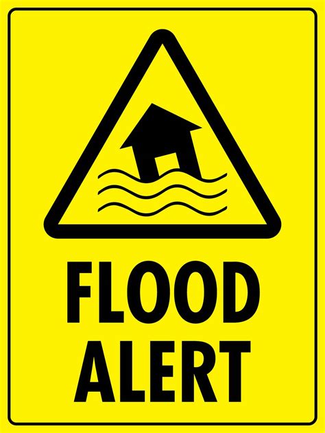 Flood Alert Bright Yellow Sign – New Signs