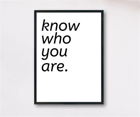 Know Who You Are Wall Decor Printable - Etsy