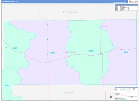 Cheyenne County, CO Wall Map Color Cast Style by MarketMAPS - MapSales