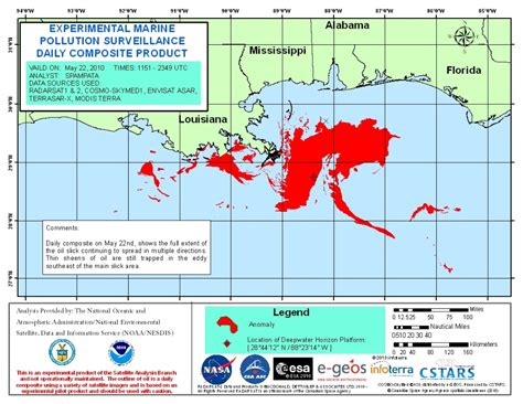 Bp Oil Spill Map Noaa