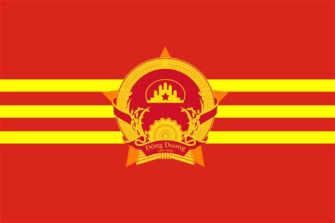 Made a flag for United Indochina! (I used google translate so if there is any Vietnamese person ...