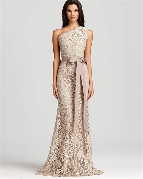 Tadashi Shoji Lace Gown - One Shoulder | Bloomingdale's