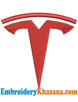 Tesla Symbol Embroidery Design | Tesla Car Logo Embroidery File