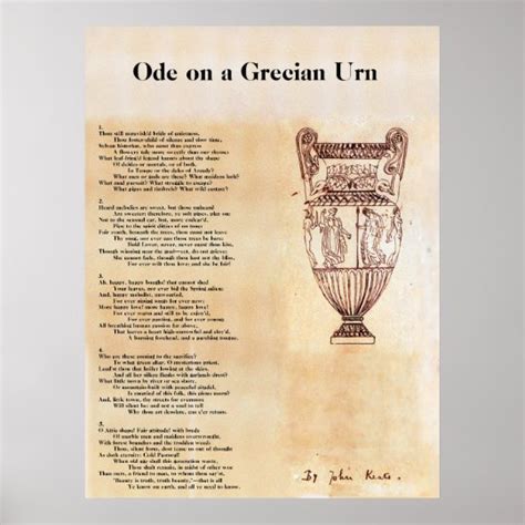 Ode on a Grecian Urn Poster | Zazzle.com