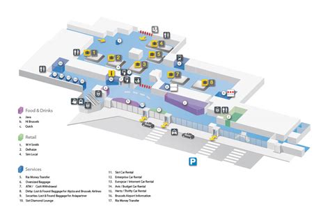 Plattegronden en plan luchthaven Zaventem | Brussels Airport