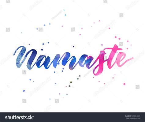 Namaste Indian Greeting Hello Hindi Handwritten Stock Vector (Royalty Free) 1639316023 ...