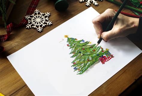 Christmas Tree Drawing: Step-by-Step Tutorial | Mimi Panda