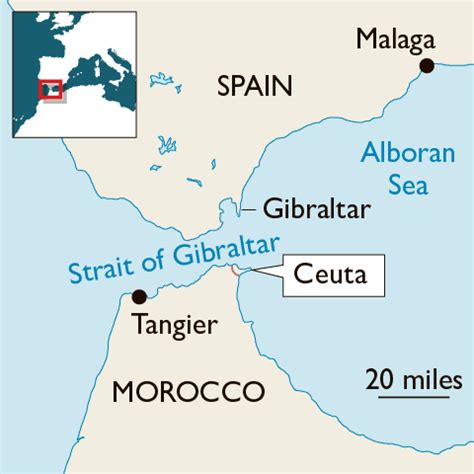 Map Of Spain And Morocco Border