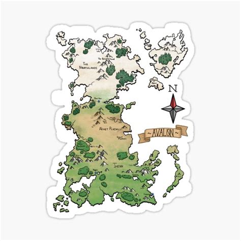 "Avalon Map" Sticker for Sale by FuzzBrothers | Redbubble