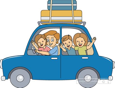 Family Of 5 Vacation Clipart