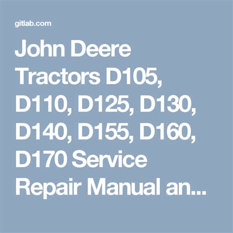 John Deere D105 Bagger Manual - greenwayhc