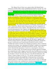 Albany Plan .docx - The Albany Plan of Union was a plan to place the British North American ...