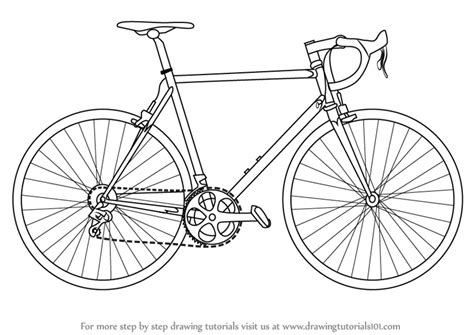 Learn How to Draw a Bike (Two Wheelers) Step by Step : Drawing Tutorials | Bicycle drawing, Bike ...