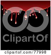 Royalty-Free (RF) Clipart Illustration of a Top Border Of Dripping Blood Over White by ...