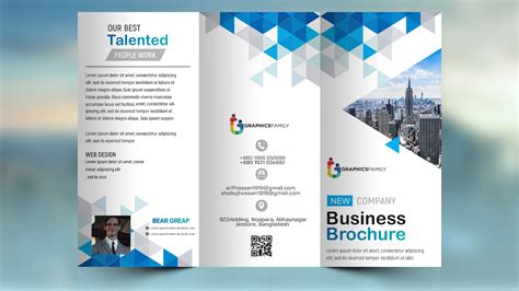 Free Corporate Business Brochure -Tri Fold Design – GraphicsFamily