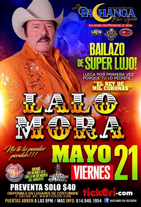 Lalo Mora en Concierto | Tickeri - concert tickets, latin tickets, latino tickets, events, music ...