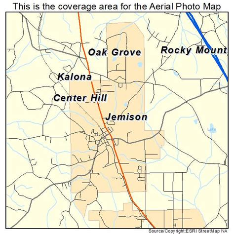 Aerial Photography Map of Jemison, AL Alabama