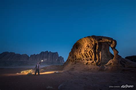 In Wadi Rum at night