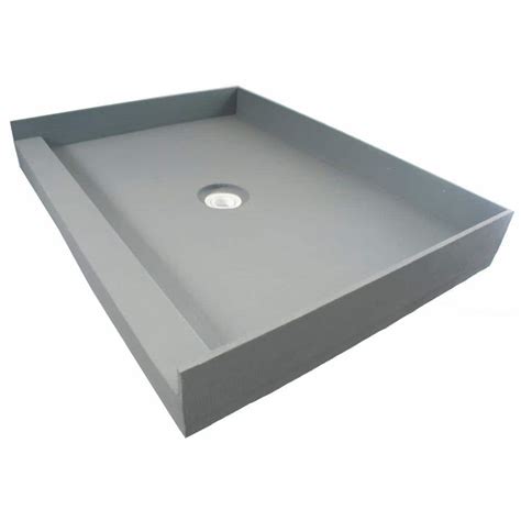 Fin Pan PreFormed 42 in. x 42 in. Single Threshold Shower Base in Gray ...