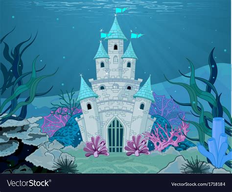 Mermaid castle Royalty Free Vector Image - VectorStock