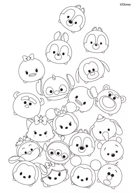 Tsum Tsum Stack Coloring Pages Tsum Tsum Coloring Pages, Penguin ...