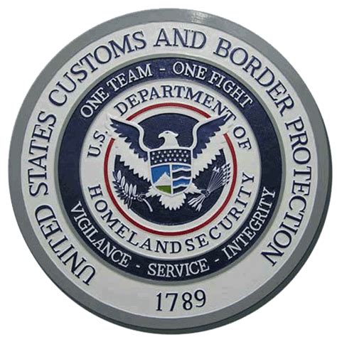 US Customs and Border Protection Seal – American Plaque Company – Military Plaques, emblems ...