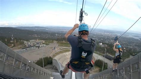 Oslo Holmenkollen ski jump zipline 2019 - YouTube