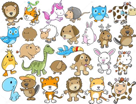 Cute Animal Vector Illustration Design Elements Set Stock Vector Image by ©MisterElements #8450236