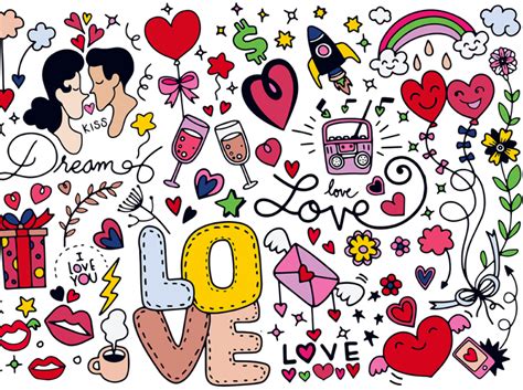 Love Doodle, Hand drawn heart and words love doodle by 9george on Dribbble