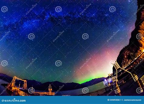 Northern Lights and Milky Way Stock Image - Image of dome, celestial ...