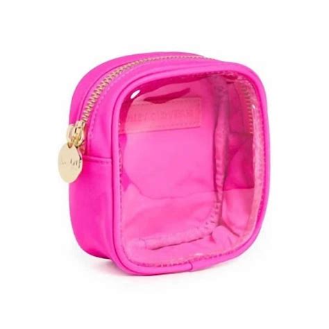 NEW STONEY CLOVER LANE classic mini pouch in fuchsia clear | Mini pouches, Pouch, Preppy travel bags